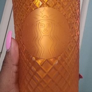 Ombré Orange Starbucks Cup